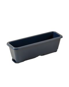 Maple Bend Empty Railing Planter With Integral Brackets - Navy (synthetic illustration; no displayed measurements)