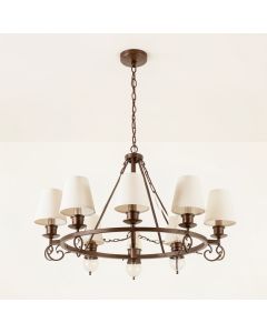 Kabir 9-Light Shaded Chandelier Tiered Chandelier (synthetic illustration; no displayed measurements)