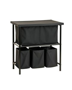 Dawn Bend Laundry Sorting Station With Plain Removable Bags - Black (synthetic illustration; no displayed measurements)