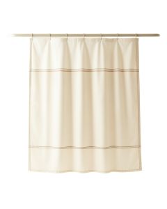 Slate Canyon Shower Curtain Hanging Flat From A Plain Rod - Cream (synthetic illustration; no displayed measurements)