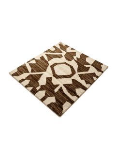 Juergens Geometric Tufted Wool Brown/Beige Area Rug