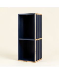 Juniper Arc Narrow Cubby Tower (synthetic illustration; no displayed measurements)