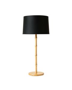 Harbor Crossing Floor Lamp With A Plain Fabric Shade - Black