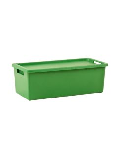 Vale Crest Narrow Outdoor Storage Bench - Green