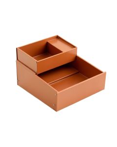 Clay Branch Empty Coffee-Station Organizer - Terracotta