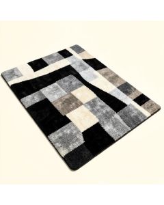 Abstract Tufted Wool Black/Ivory/Gray Area Rug (synthetic illustration; no displayed measurements)