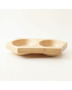 Harbor Crest Pet Feeding Stand With Two Plain Empty Bowls - Ivory (synthetic illustration; no displayed measurements)