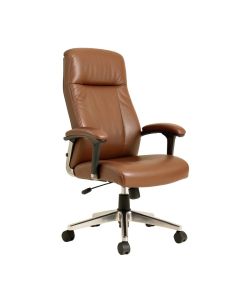 Faux Leather Swivel Desk Chair with Arms (synthetic illustration; no displayed measurements)