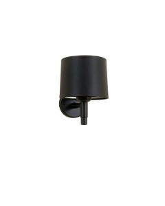 River Crossing Wall Sconce Mounted On A Plain Wall - Black