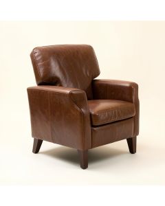 Nevaeh 33.5 '' Wide Top Grain Leather Club Chair (synthetic illustration; no displayed measurements)