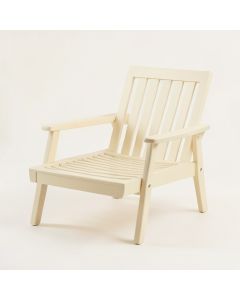 Slate Crest Outdoor Lounge Chair - Cream (synthetic illustration; no displayed measurements)