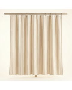 Rowan Canyon Shower Curtain Hanging Flat From A Plain Rod - Ivory (synthetic illustration; no displayed measurements)