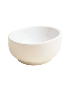 White Ceramic Oval Vessel Bathroom Sink