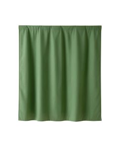 Oak Arc Shower Curtain Hanging Flat From A Plain Rod - Green (synthetic illustration; no displayed measurements)
