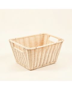 Reed Bridge Empty Storage Basket - White (synthetic illustration; no displayed measurements)