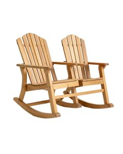 Elanny 2 Piece Acacia Wood Rocking Chair Set (synthetic illustration; no displayed measurements)