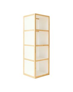 Stone Arc Narrow Cubby Tower - White