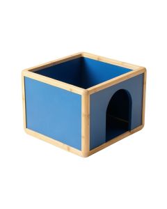 Slate Crossing Empty Furniture-Style Litter Enclosure - Blue (synthetic illustration; no displayed measurements)