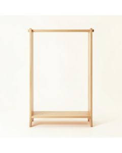 Birch Crest Empty Garment Rack - Beige (synthetic illustration; no displayed measurements)