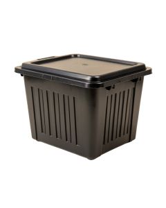 Moss Bridge Closed Outdoor Storage Box - Black (synthetic illustration; no displayed measurements)