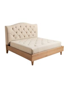Aafreen Queen Tufted Upholstered Low Profile Standard Bed