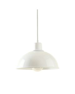 River Brook Pendant Light Suspended From One Plain Cable - White (synthetic illustration; no displayed measurements)