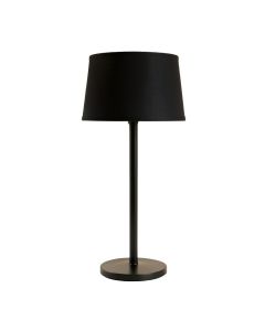 Aspen Bridge Floor Lamp With A Plain Fabric Shade - Black (synthetic illustration; no displayed measurements)