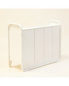 Dune Crest Narrow Outdoor Storage Bench - White (synthetic illustration; no displayed measurements)