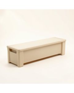 Hazel Crest Narrow Outdoor Storage Bench - Beige (synthetic illustration; no displayed measurements)