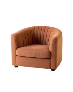 Shore Branch Upholstered Armchair - Terracotta (synthetic illustration; no displayed measurements)