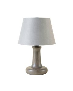 Ash Dell Table Lamp With A Plain Fabric Shade - Gray