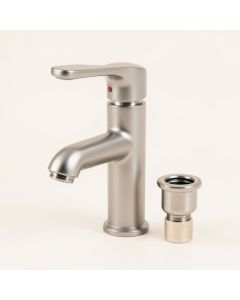Waterfall Widespread Bathroom Faucet With Drain Assembly (synthetic illustration; no displayed measurements)