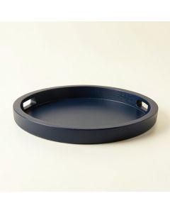 Fern Crest Serving Tray - Navy (synthetic illustration; no displayed measurements)