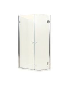 66 '' - 72 '' W X 76 '' H Double Sliding Frameless Shower Door 72 '' X 76 '' Frameless Shower Door