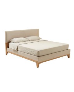 Sanctuary Solid Wood And Upholstered Standard Bed (synthetic illustration; no displayed measurements)