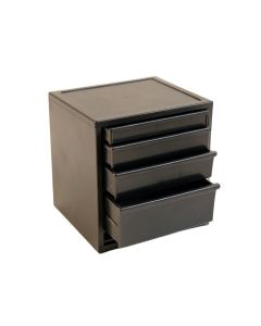 Harbor Bend Small-Parts Storage Drawer Cabinet - Black (synthetic illustration; no displayed measurements)