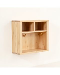 Shore Edge Wall-Mounted Entryway Organizer Shelf - Beige (synthetic illustration; no displayed measurements)