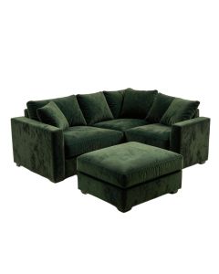 Akiko 104 '' Wide Velvet Reversible Modular Sofa & Chaise With Ottoman