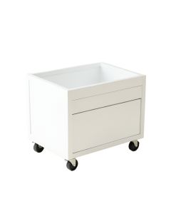 Maple Crossing Empty Rolling Workshop Cart - White