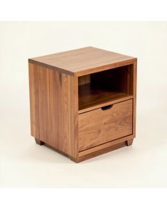 Santa Cruz Solid Wood End Table With Storage (synthetic illustration; no displayed measurements)