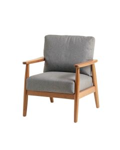 Dawn Bend Upholstered Armchair - Gray