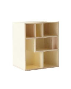 Slate Dell Desktop Shelving Unit - Cream