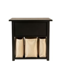 Bay Crossing Laundry Sorting Station With Plain Removable Bags - Black