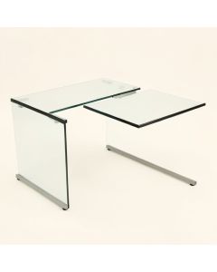 Helmdon Glass L-Shape Desk (synthetic illustration; no displayed measurements)