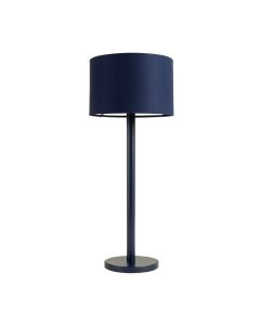Laurel Arc Floor Lamp With A Plain Fabric Shade - Navy