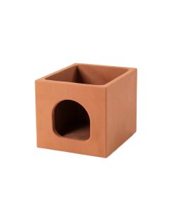 Harbor Edge Wall-Mounted Cat Perch - Terracotta (synthetic illustration; no displayed measurements)