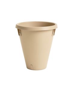 Cedar Brook Empty Railing Planter With Integral Brackets - Beige (synthetic illustration; no displayed measurements)