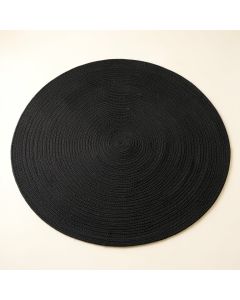 Olive Bridge Round Area Rug - Black (synthetic illustration; no displayed measurements)