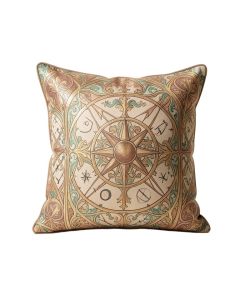 Junaid Santora Art Nouveau Zodiac Cotton Throw Pillow (synthetic illustration; no displayed measurements)