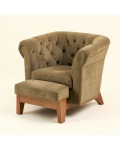 Alida 29.52 '' Wide Tufted Lounge Chair And Ottoman (synthetic illustration; no displayed measurements)